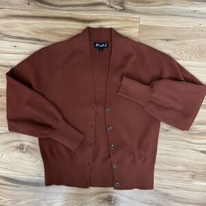 Marled Size Small Women’s Brown Cardigan Sweater Cozy Smart Casual Office Layers